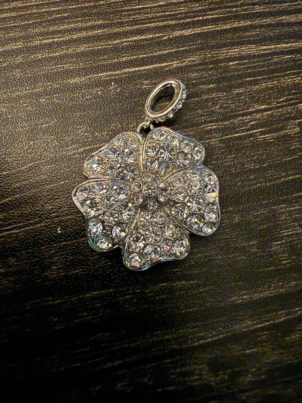 Monet Pave Crystal Floral Pendant